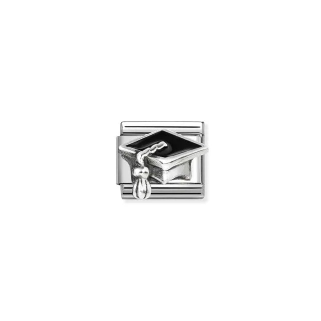 Nomination sterling silver Black Graduation Hat Charm