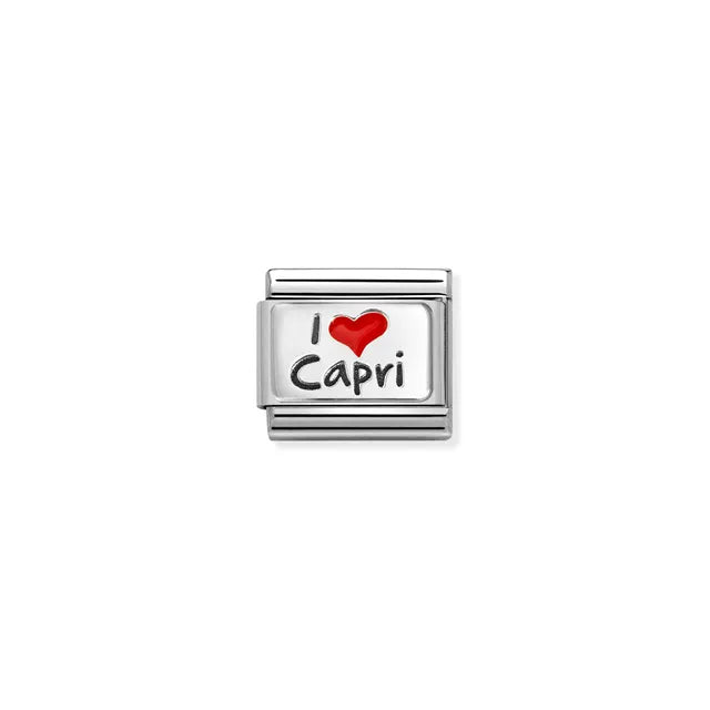 Nomination Classic Silver I Love Capri Charm
