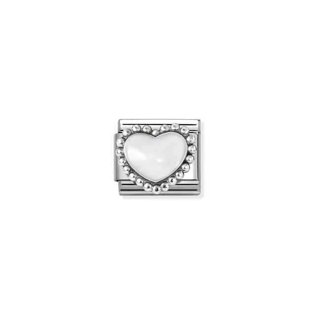 Nomination sterling silver White Raised Heart Charm