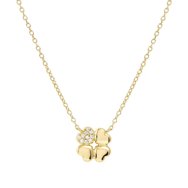 Nomination Petit Sparkle Gold Four Leaf Clover Necklace