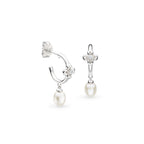 Blossom Flyte Honey Flower Pearl Hoop Earrings