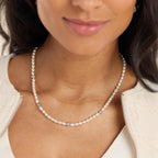 Blossom Flyte Honey Flower Rice Pearl Station Necklace