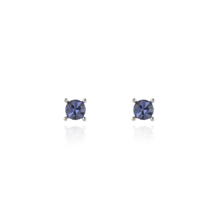 Cachet Laine 6mm Tanzanite Silver Earrings