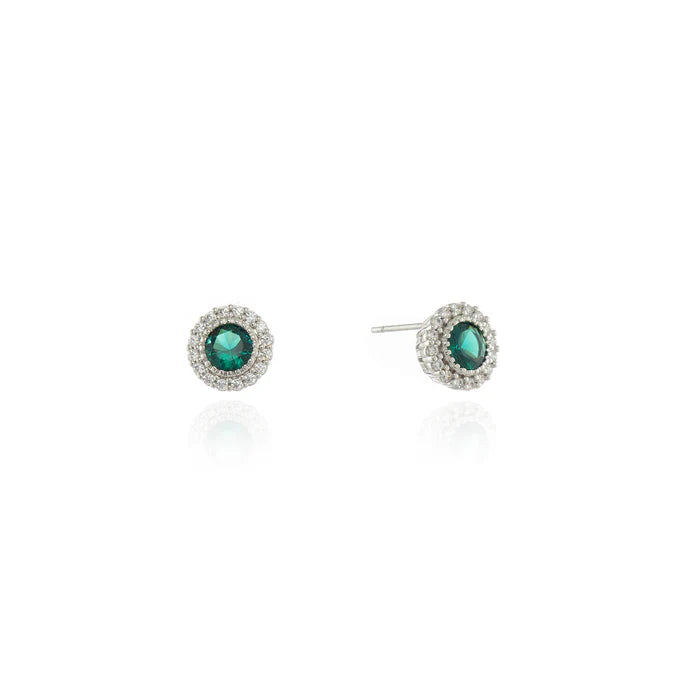 Cachet Fidelity Silver Emerald Earrings