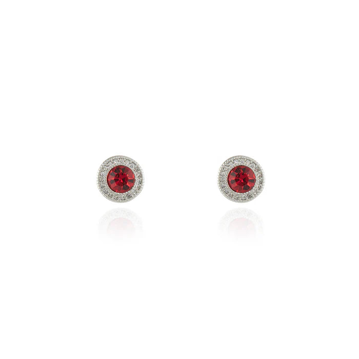 Cachet Chikle Silver Ruby Earrings