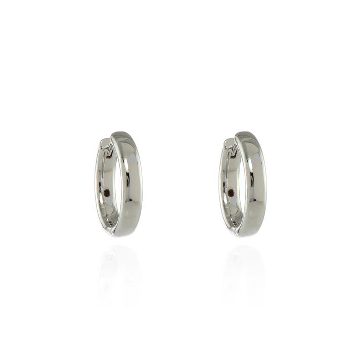 Sabrina Medium 18mm Silver Hoops
