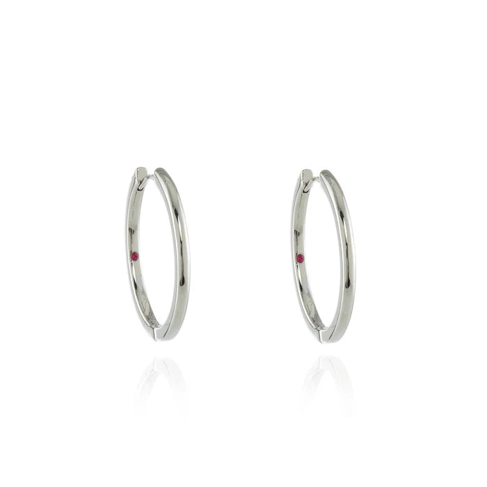 Henley Large 25mm Huggie Silver Hoops