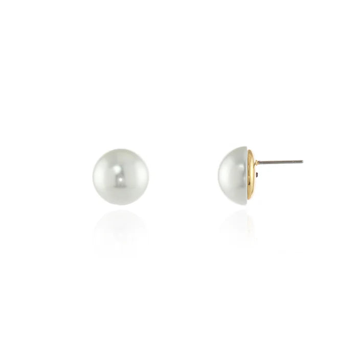 Bibi 12mm Pearl Gold Earrings