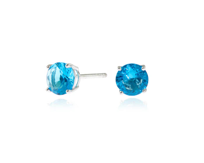 Lana with Blue Swarovski Crystal Earrings