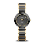 BERING Ladies Black/Gold Ceramic Watch with Diamond 11429-732