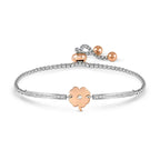 MILLELUCI Rose Gold Tone Clover Bracelet