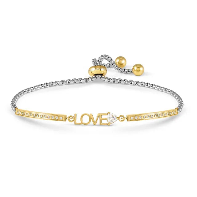 MILLELUCI Gold Tone LOVE Bracelet