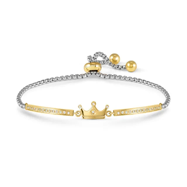 MILLELUCI Gold Tone Crown Bracelet