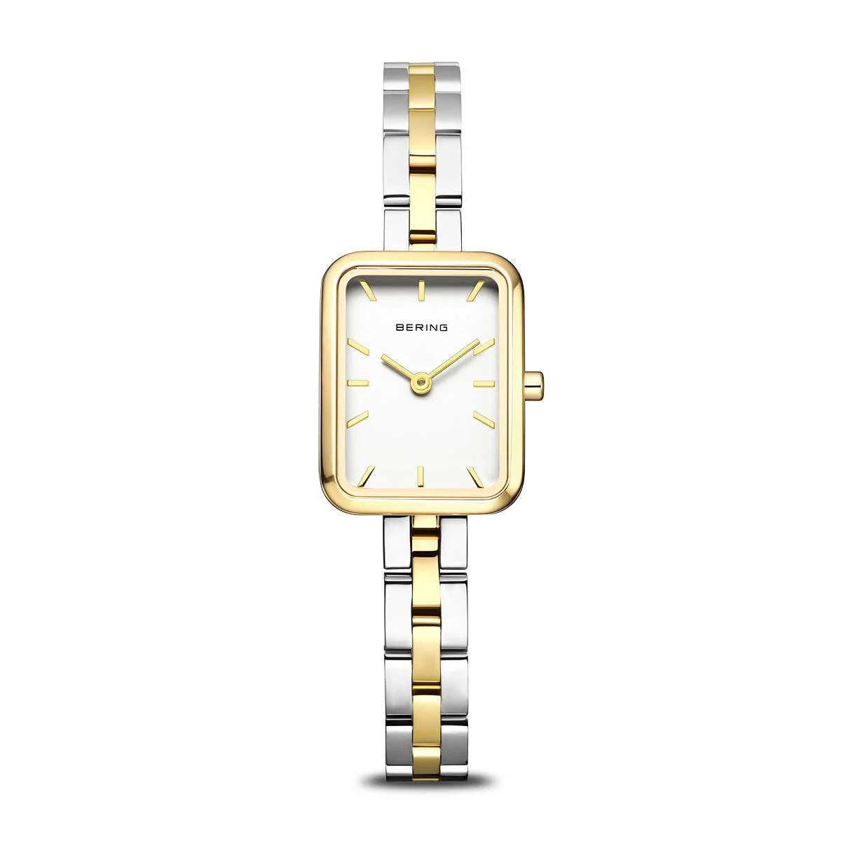 Bering Ladies Two Tone Rectangle Face with White Dial 14520-710
