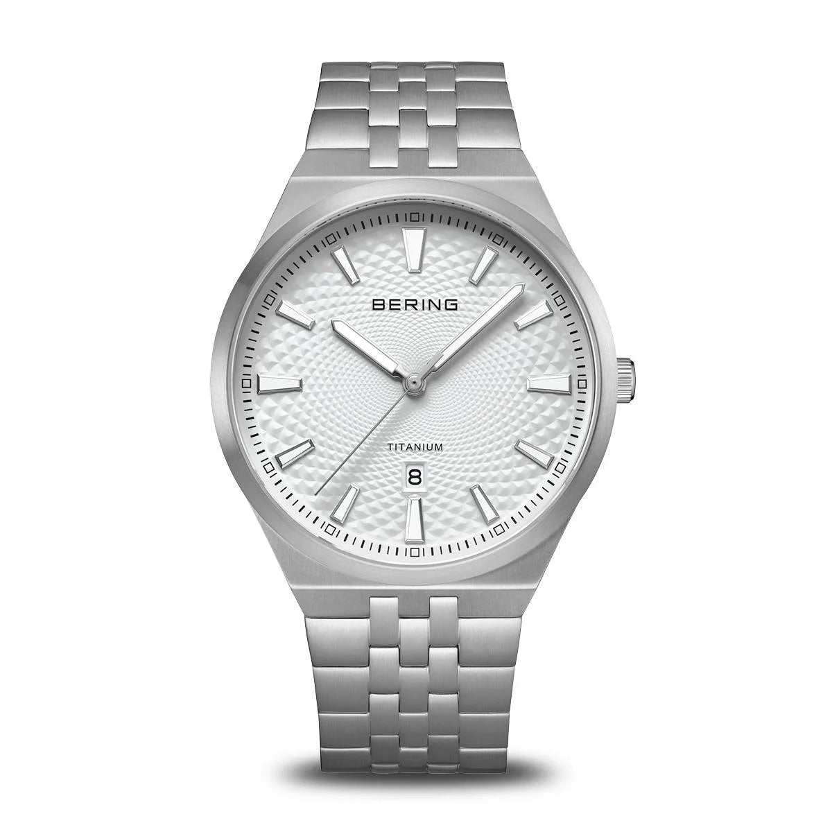 BERING Gents Titanium Silver/White Watch 16141-704