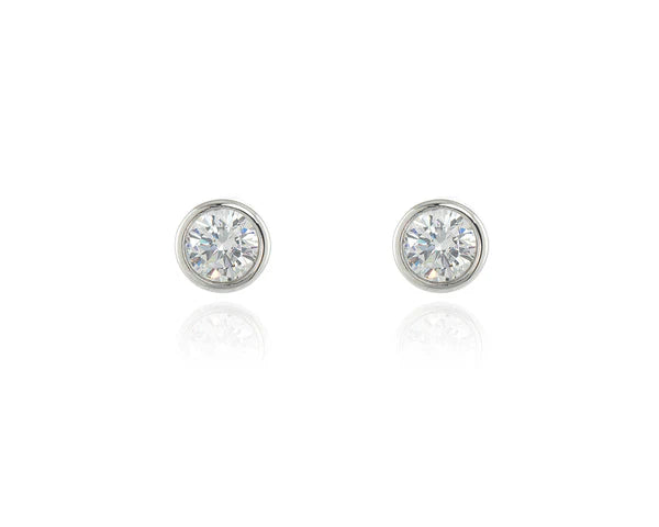 Hatsu 8mm Silver Stud Earrings