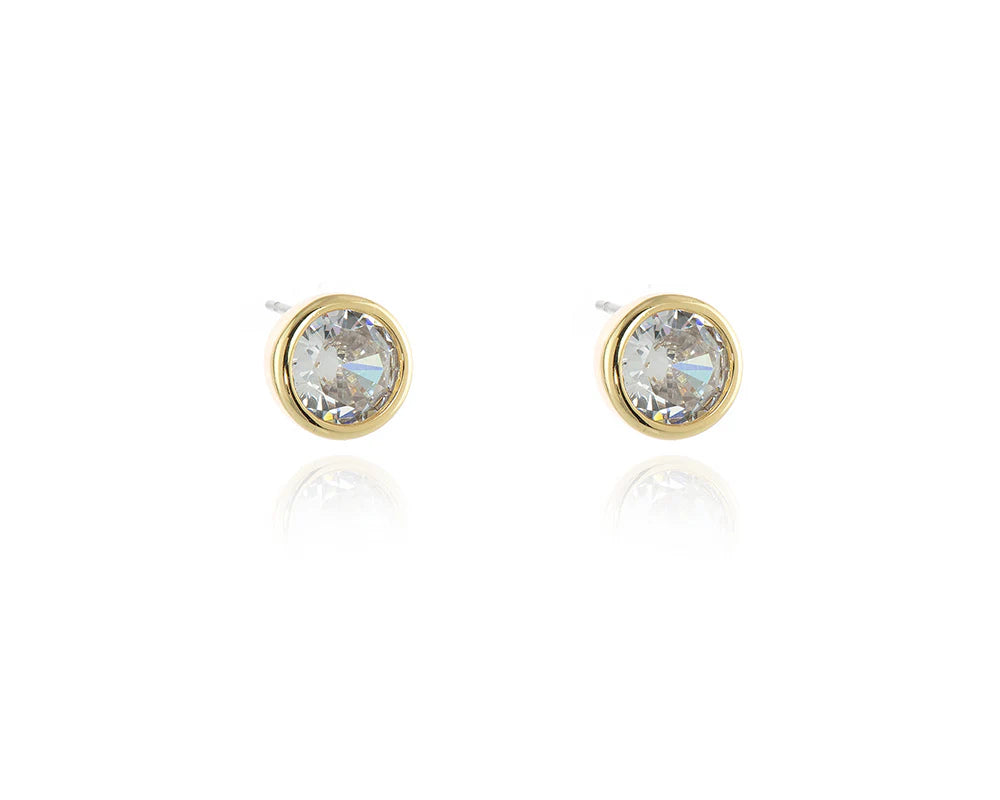Hatsu 8mm Gold Stud Earrings