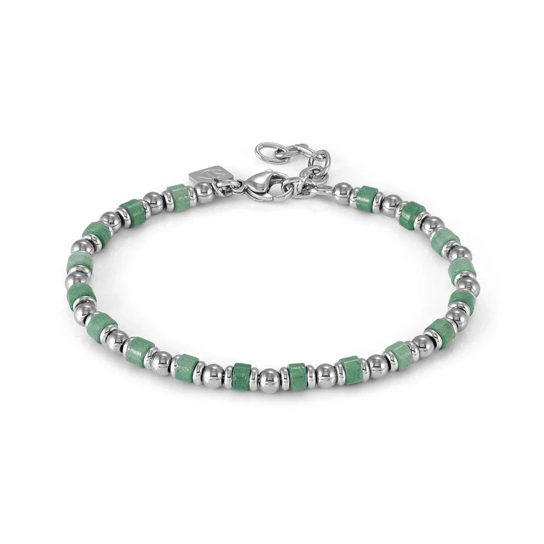 INSTINCTSTYLE Sea Edition bracelet in steel and natural stones Green Aventurine