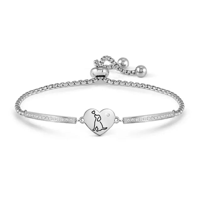 MILLELUCI Heart with Dog Bracelet