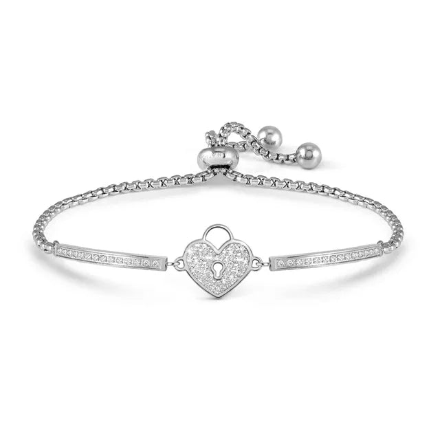 MILLELUCI Heart Padlock Bracelet