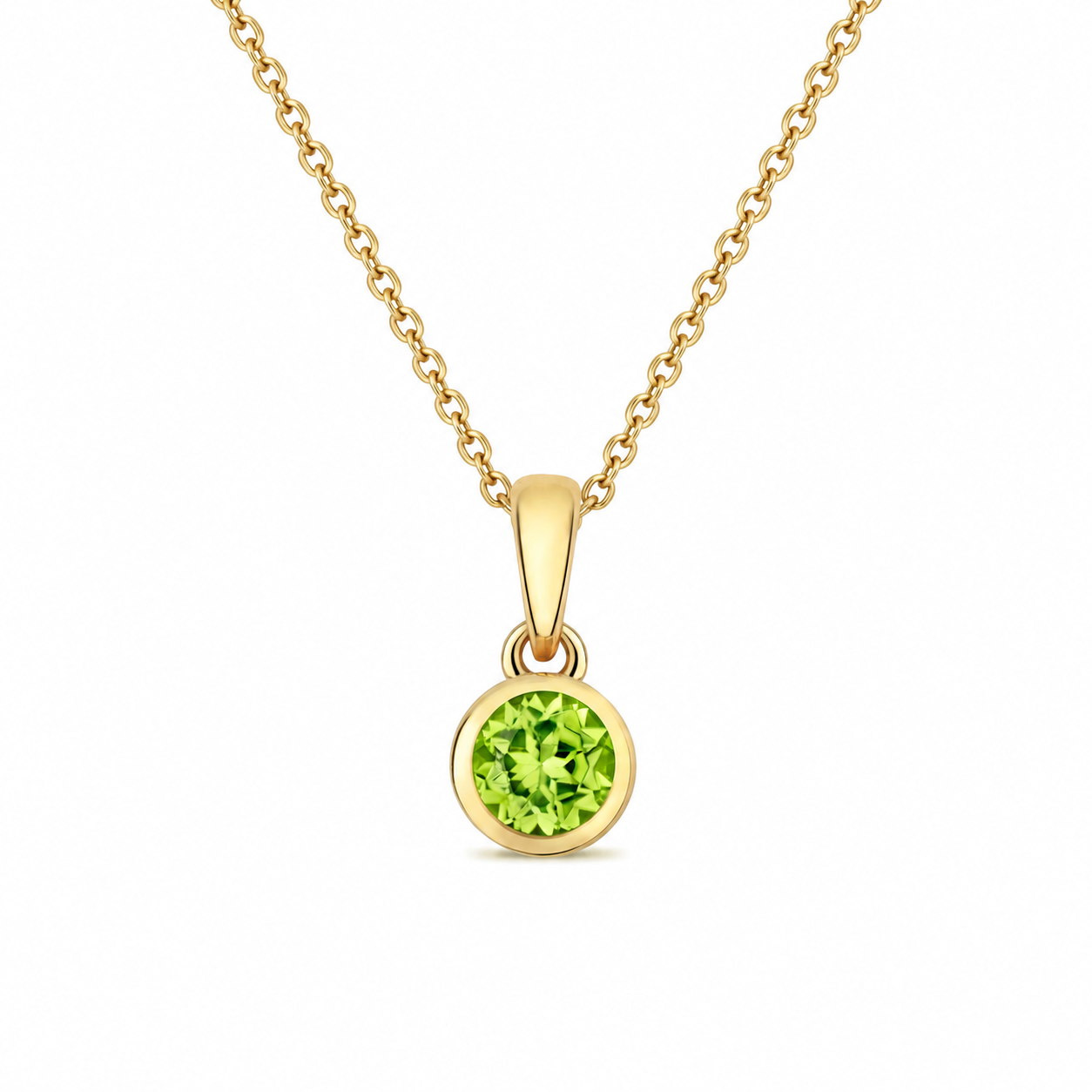 9ct Gold Peridot Necklace