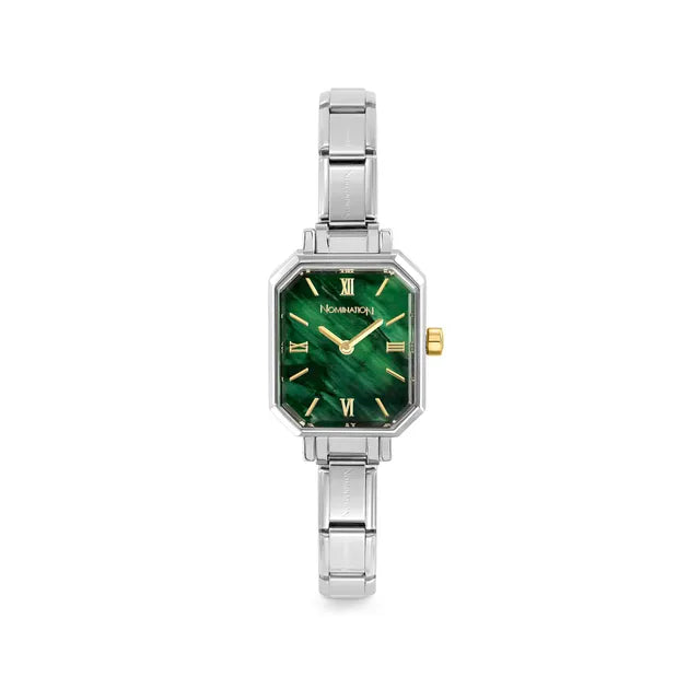 Nomination Paris Rectangular with Malachite Face