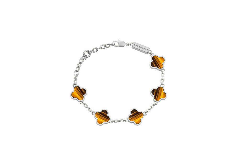 Clover Bracelet Tigers Eye