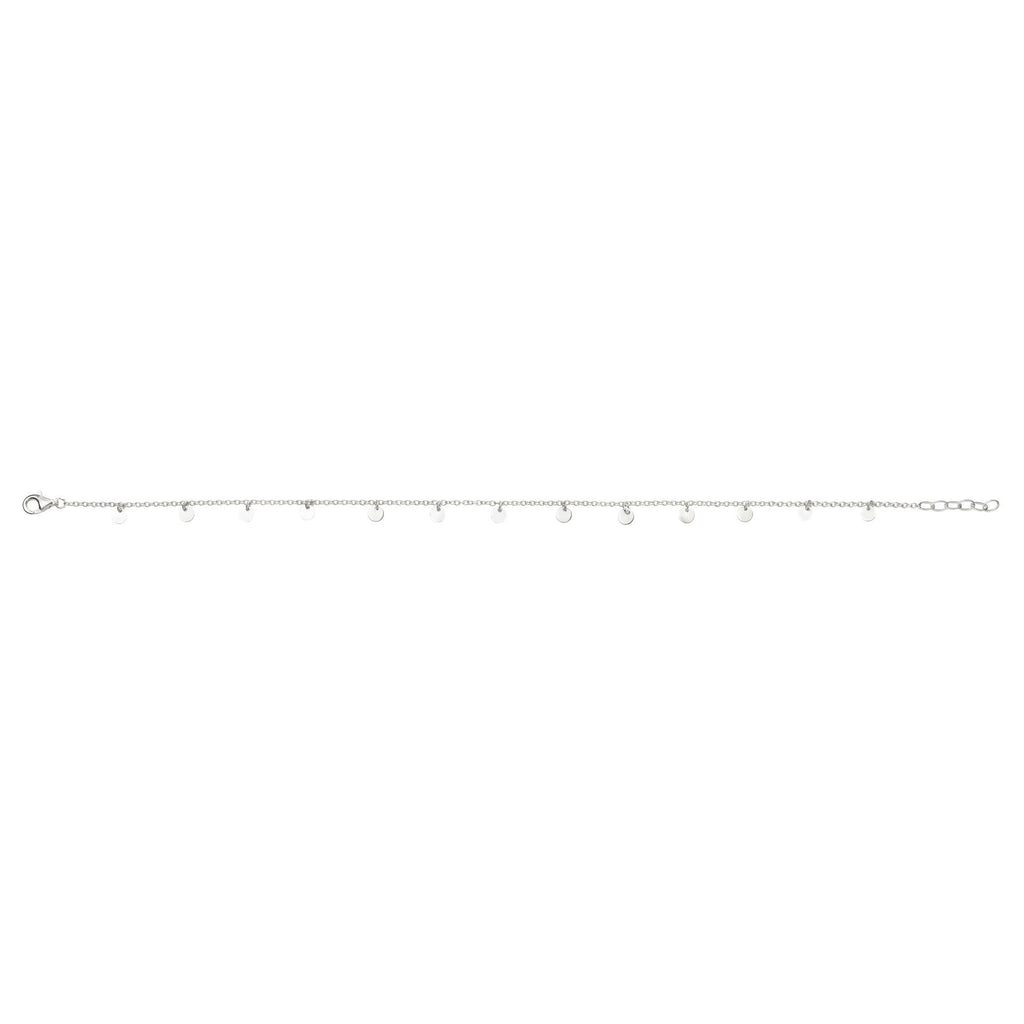 Silver Mini Disc Anklet Chain
