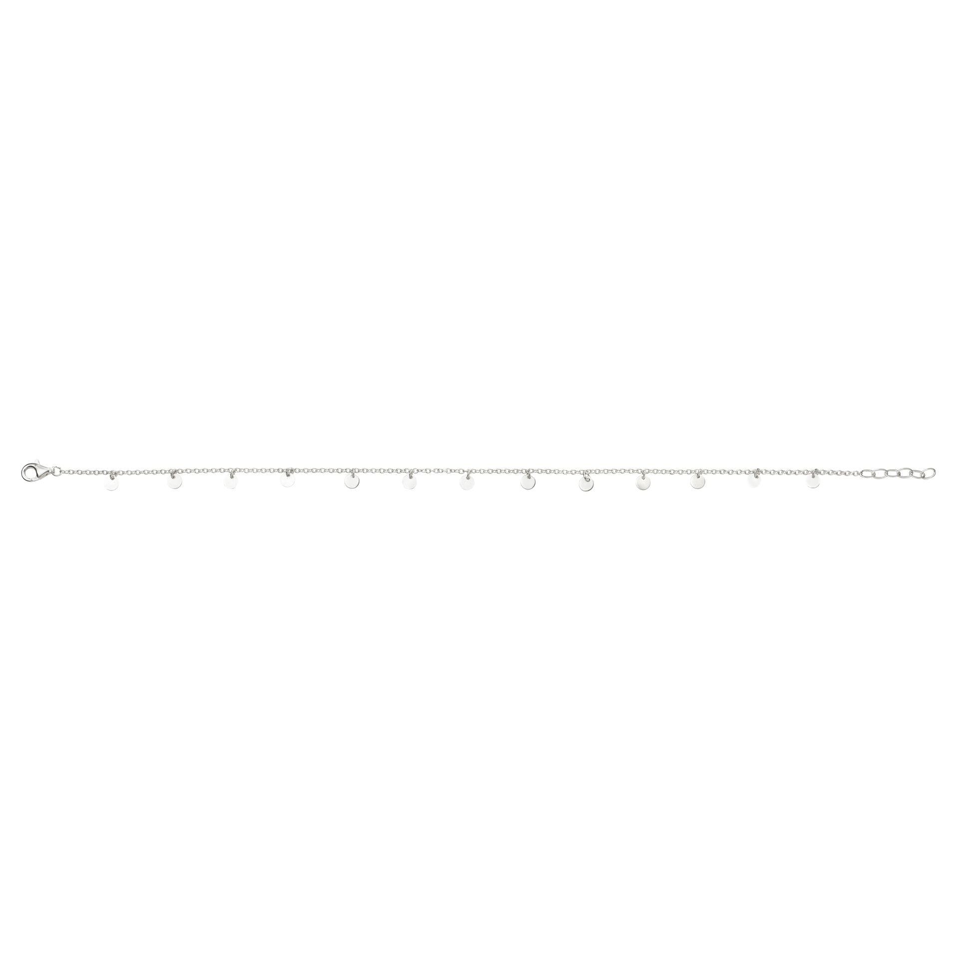 Silver Mini Disc Anklet Chain
