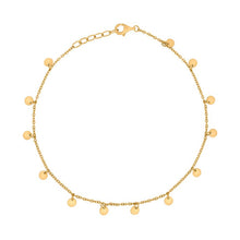 Load image into Gallery viewer, Gold Plated Multi Disc Charm Ankle Chain
