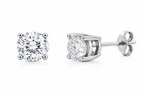 LAB Diamond 9ct White Gold Single Mens Earring