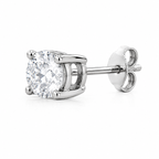 LAB Diamond 9ct White Gold Single Mens Earring