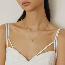 Load image into Gallery viewer, SILVER PEARL DROP PENDANT NECKLACE
