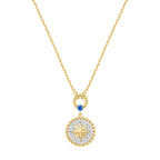 TWO-TONE EIGHT-POINTED STAR SIGNET NECKLACE