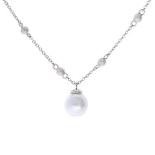 Load image into Gallery viewer, Silver Trace Chain Necklace With Shell Pearl
