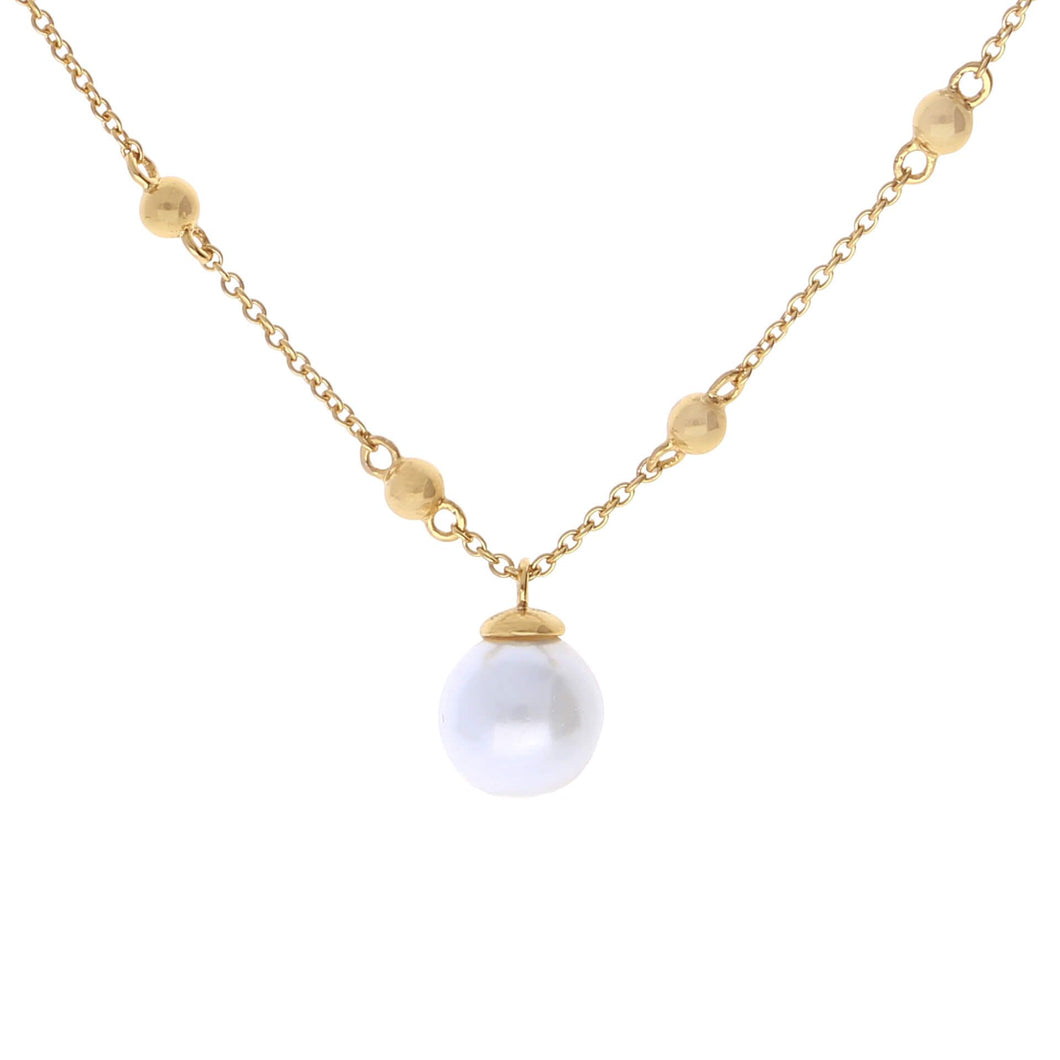 Trace Chain Necklace With Shell Pearl