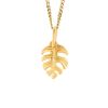 Gold Plated Palm Leaf Pendant Charm