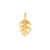 Gold Plated Palm Leaf Pendant Charm
