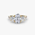 Three-Stone with Pavé Band