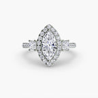 Three-Stone Ring with Halo 2