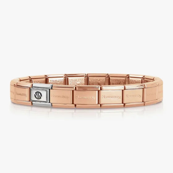 Nomination CLASSIC Rose Gold Coloured Base Charm Bracelets in stainless steel
