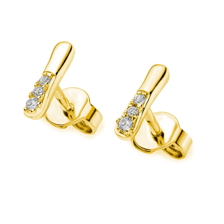 Gold Skinny Drip Studs SDS2G