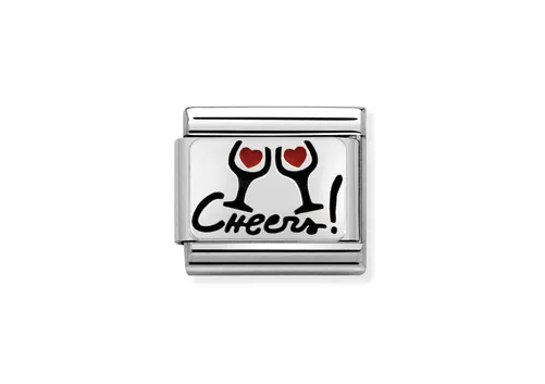 Nomination Silver Cheers with glasses Charm