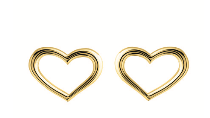 Gold Heart Earrings ME-782GO