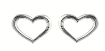 Silver Heart Earrings ME-782/SIL