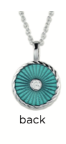Load image into Gallery viewer, Mother of Pearl Reversible Pendant with Chain MK-932
