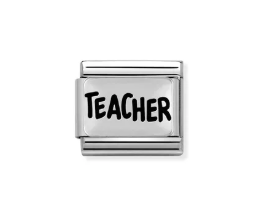 Nomination Classic PLATES OXIDIZED Silver Teacher