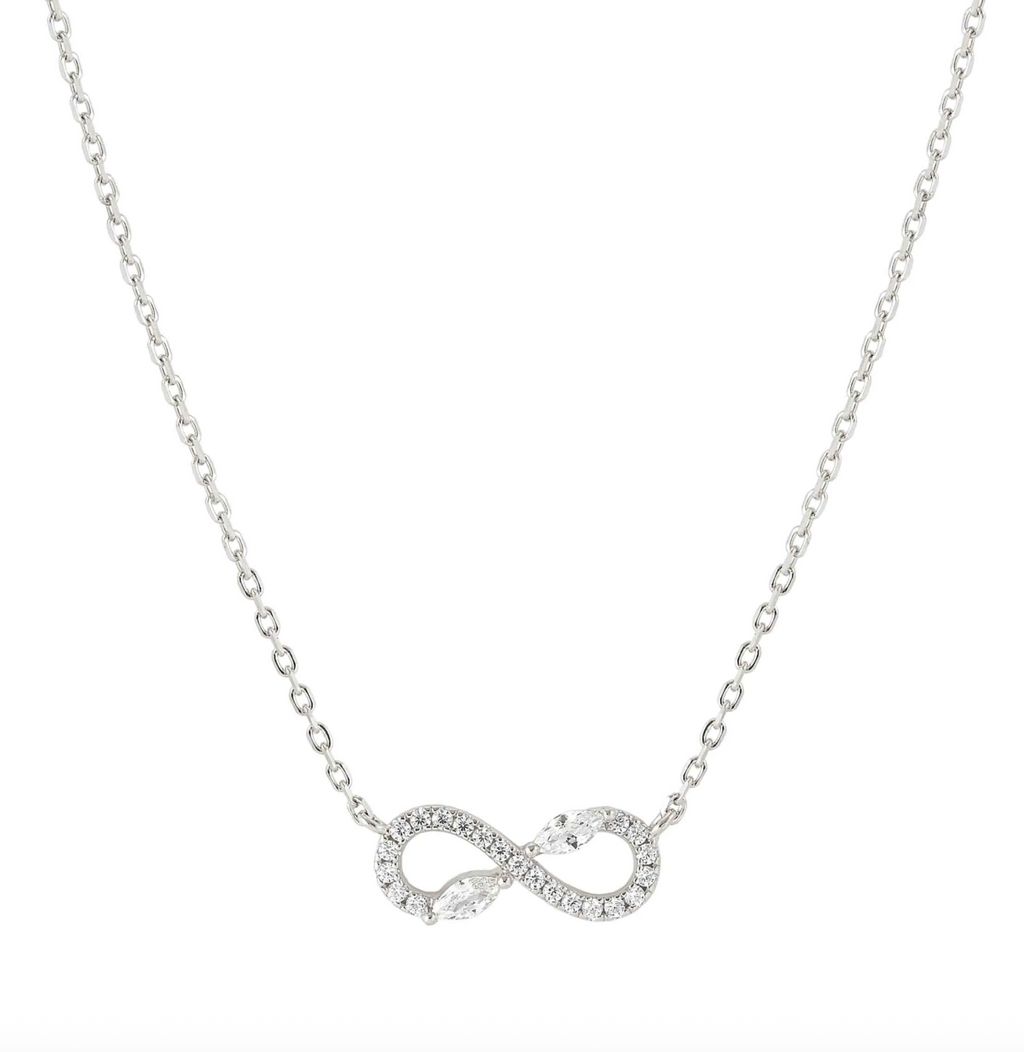 SHINE ME UP necklace in 925 silver and cubic zirconia White Infinity