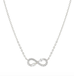 SHINE ME UP necklace in 925 silver and cubic zirconia White Infinity