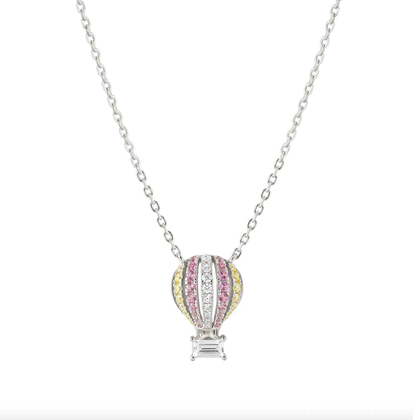 Shine Me Up necklace, Hot Air Balloon, coloured CZ
